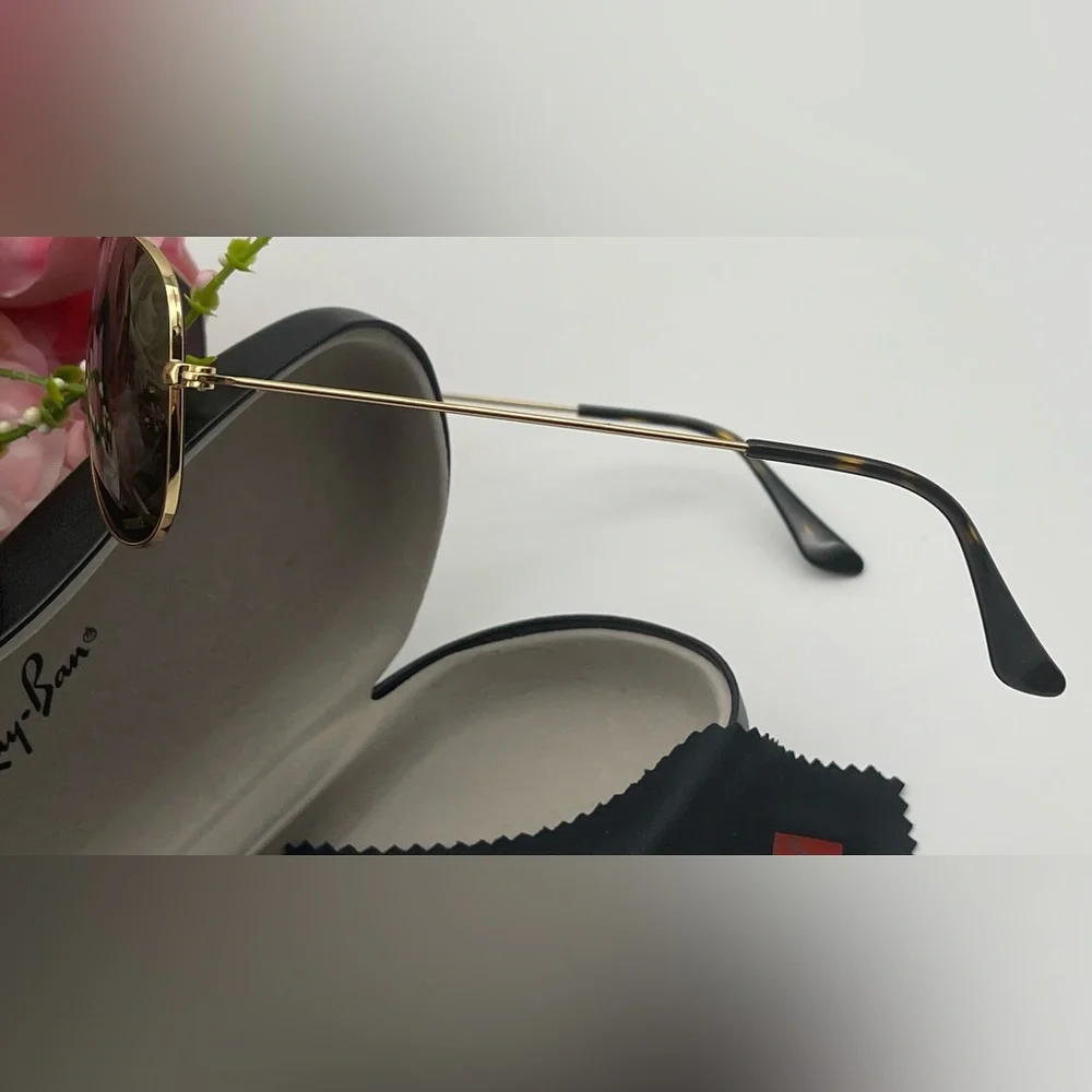 Authentic Ray Ban Aviator Brown Sunglasses - Picture 13 of 15